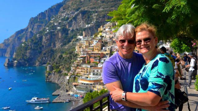 This wonderful couple celebrated their wedding anniversary with us in Amalfi! Auguri! 